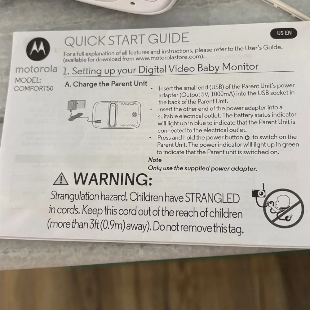 Motorola White Video Baby Monitor - Picture 2 of 5